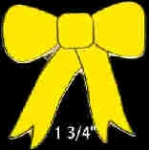 YELLOW RIBBON BOW LARGE PIN